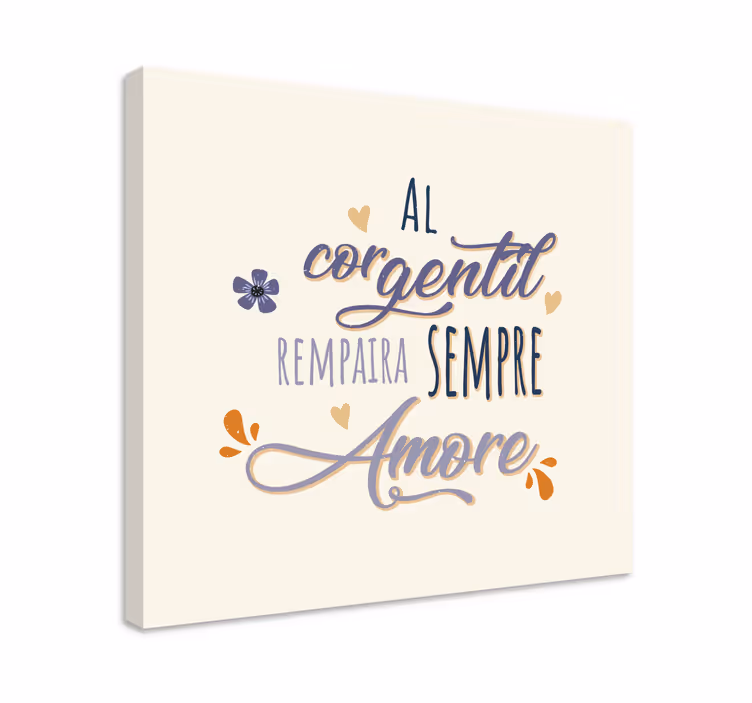 Quadro con testo Guido Guinizelli frase quadro - TenStickers