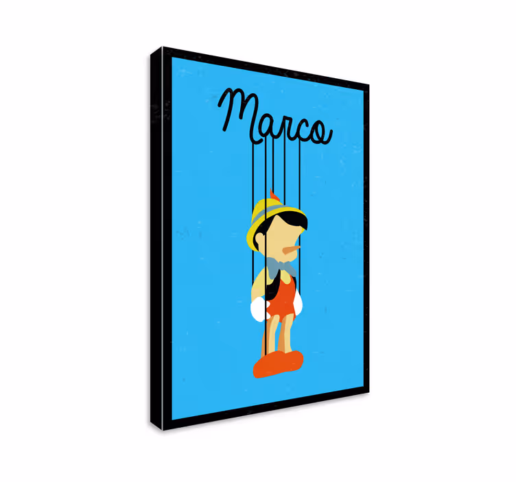 Quadro per bambini Pinocchio personalizzato - TenStickers