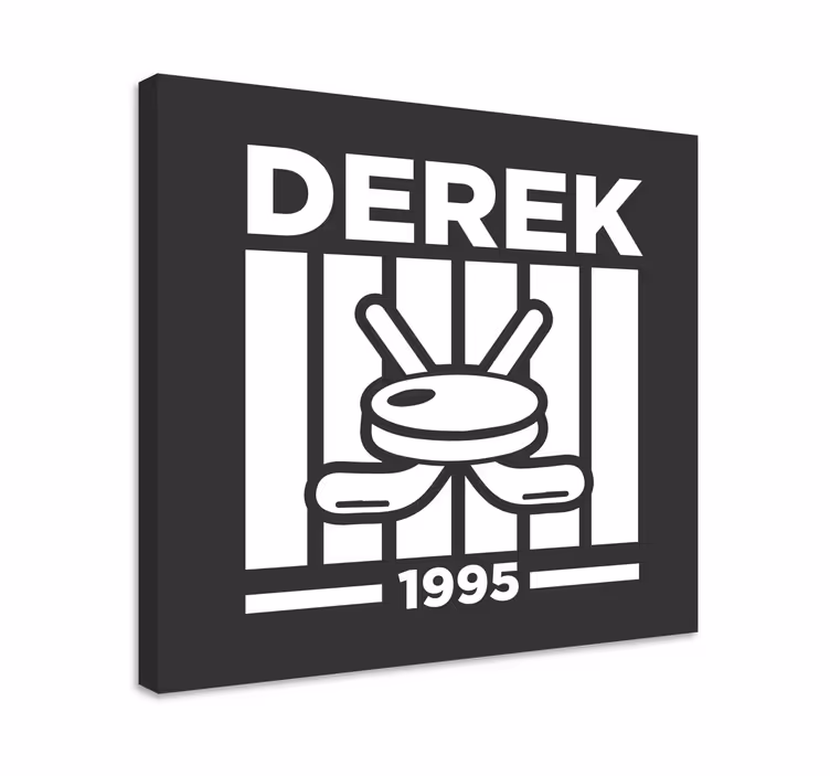 Quadro per ragazzi design personalizzato per hockey - TenStickers