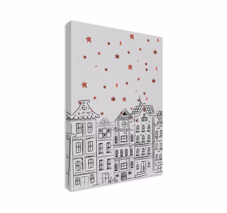 Quadro città e paesi affascinante scena stellata - TenStickers