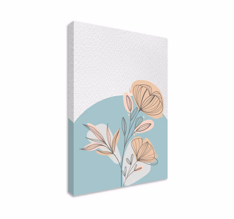 Dipinto fiori e piante disposizione elegante stilizzata - TenStickers