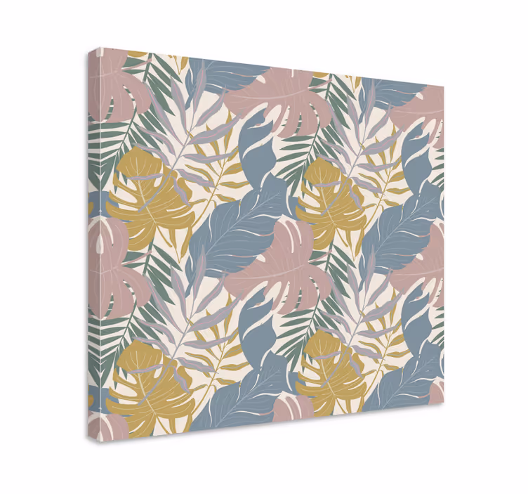 Dipinto fiori e piante motivi foglie tropicali - TenStickers