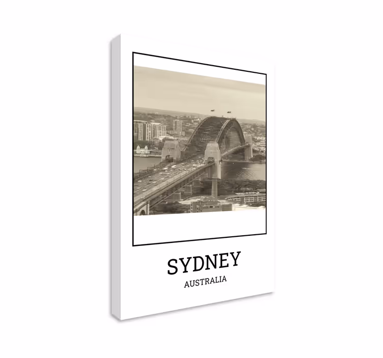 Quadro Sydney bianco e nero - TenStickers
