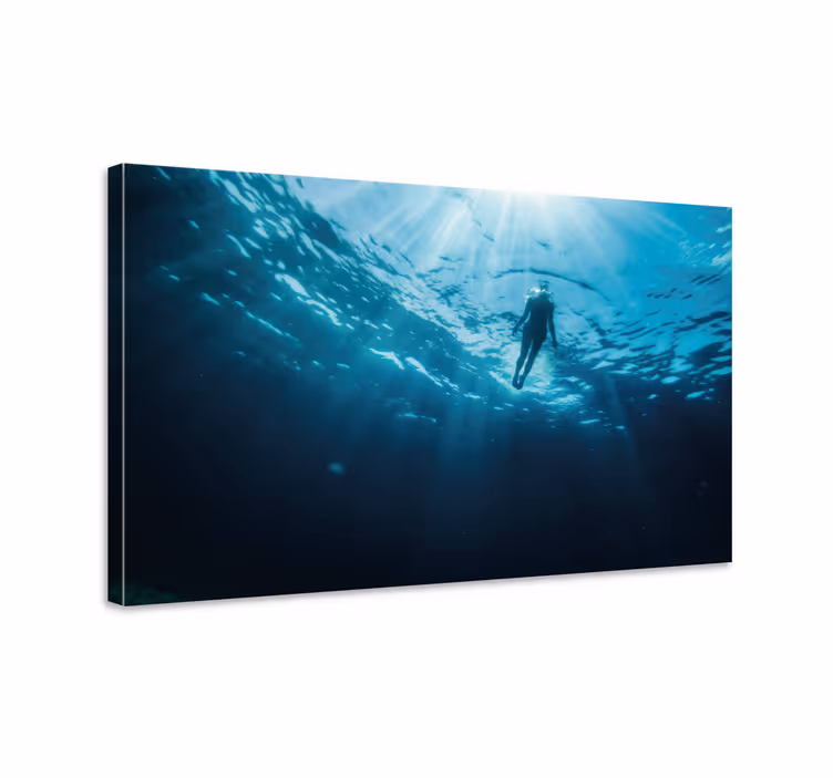 Quadro con fotografia di subacqueo - TenStickers