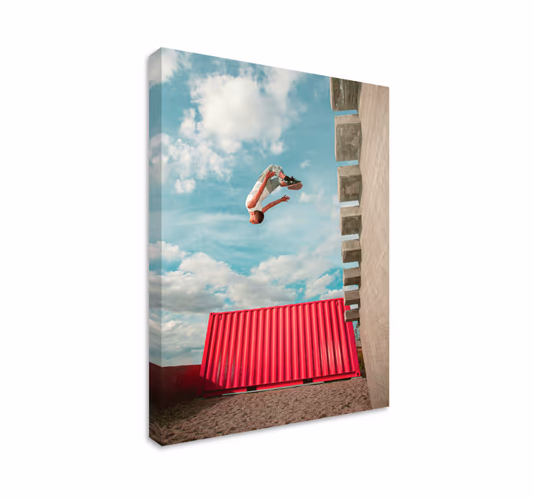 Quadro con ragazzo che fa parkour - TenStickers