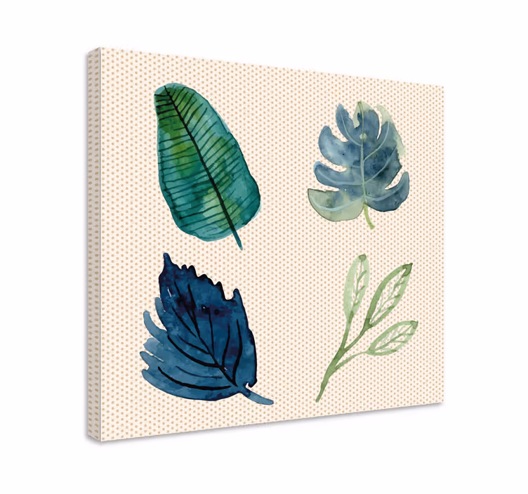 Quadro salone foglie tropicali - TenStickers