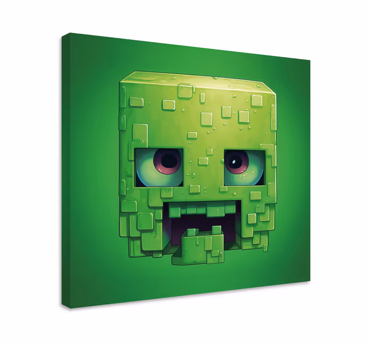 Quadro videogioco personaggio pixel inquietante - TenStickers