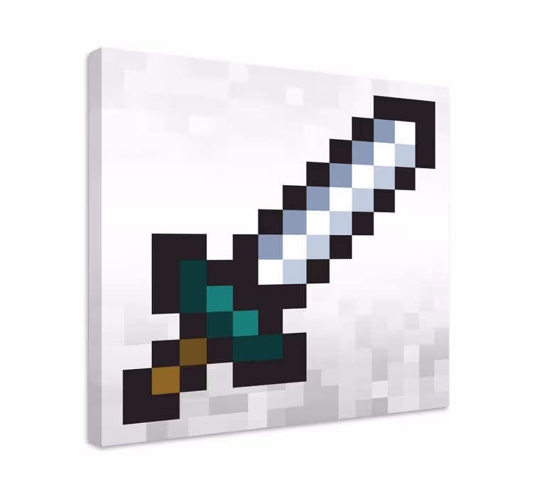 Quadro videogioco pixel spada - TenStickers