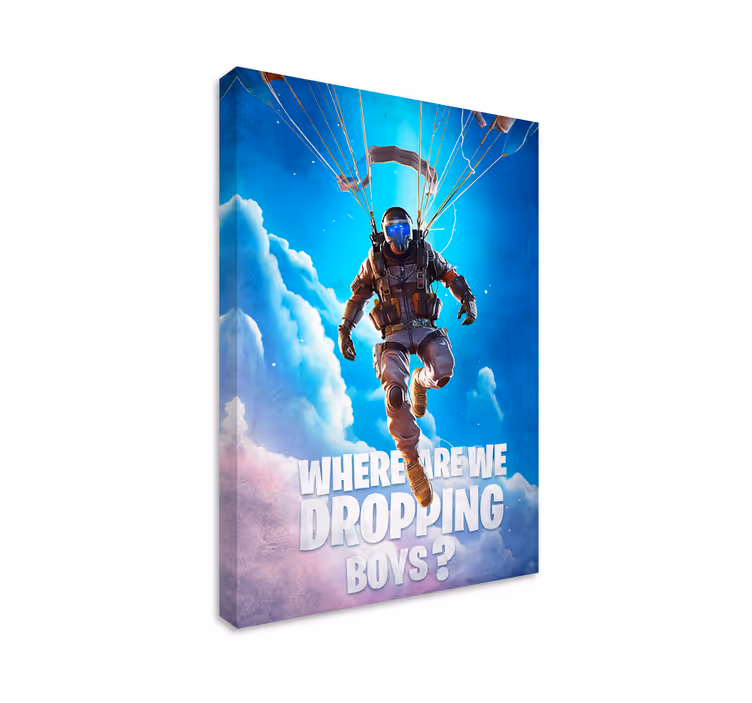 Quadro videogioco dove stiamo cadendo? - TenStickers