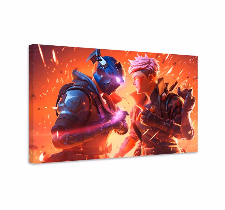 Quadro videogioco combattimento epico - TenStickers