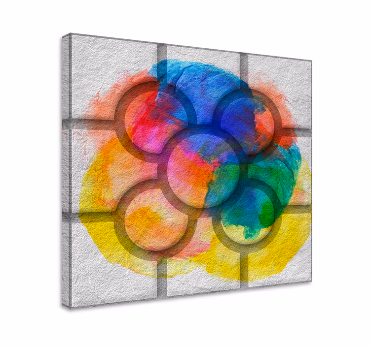 Quadro vintage tessere di strada colorate - TenStickers