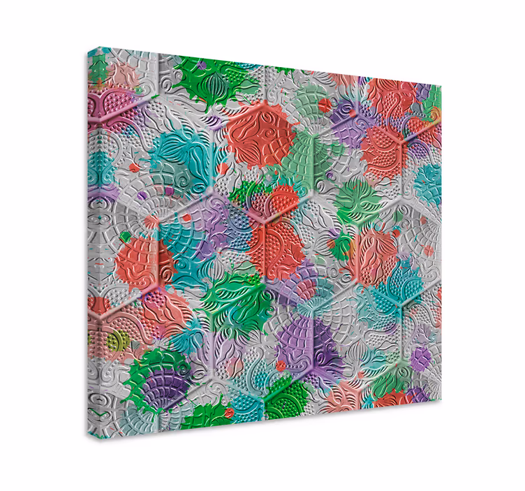 Quadro vintage piastrelle Gaudi macchiate - TenStickers