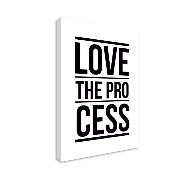 Quadro motivazionale Ama il processo - TenStickers