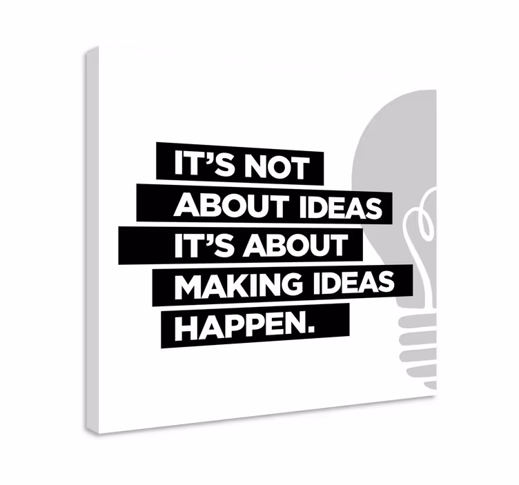 Quadro motivazionale frase sulle idee - TenStickers