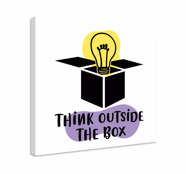 Quadro motivazionale Think outside the box - TenStickers