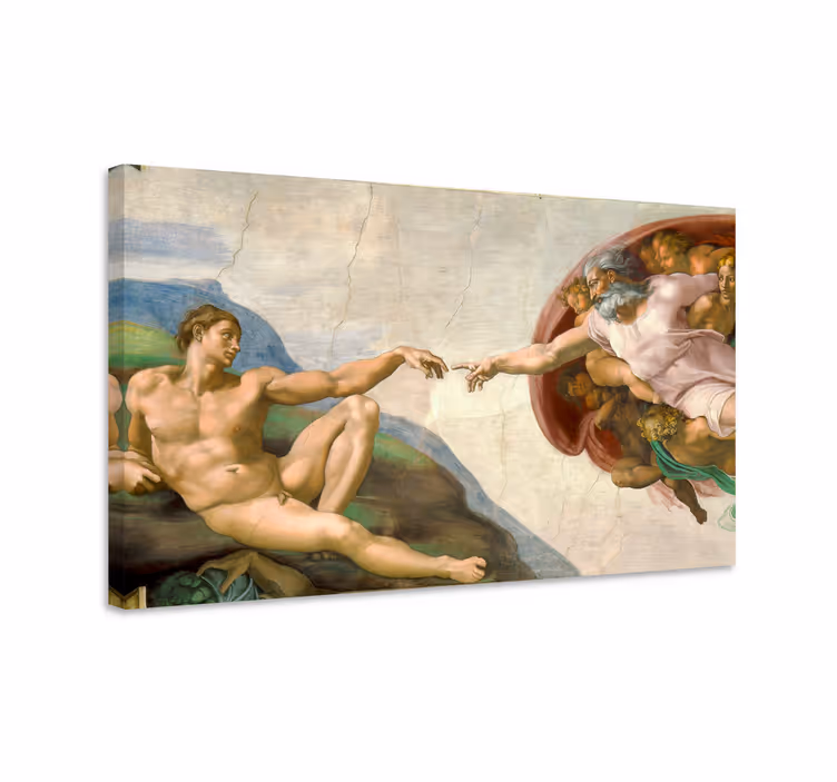 Quadro arte la Creazione di Adamo  - TenStickers