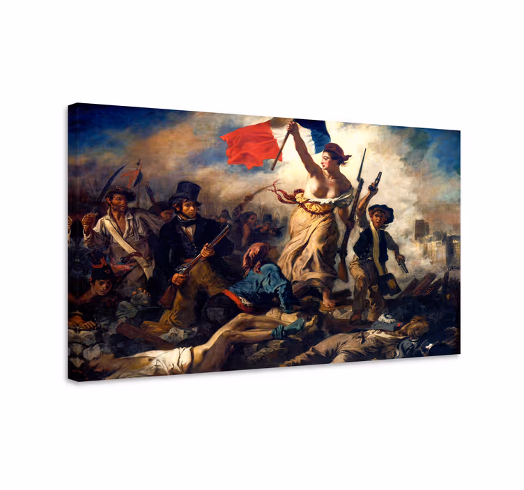 Dipinto arte libertà che guida il popolo - TenStickers