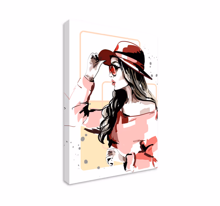 Quadro moderno illustrazione donna moderna - TenStickers