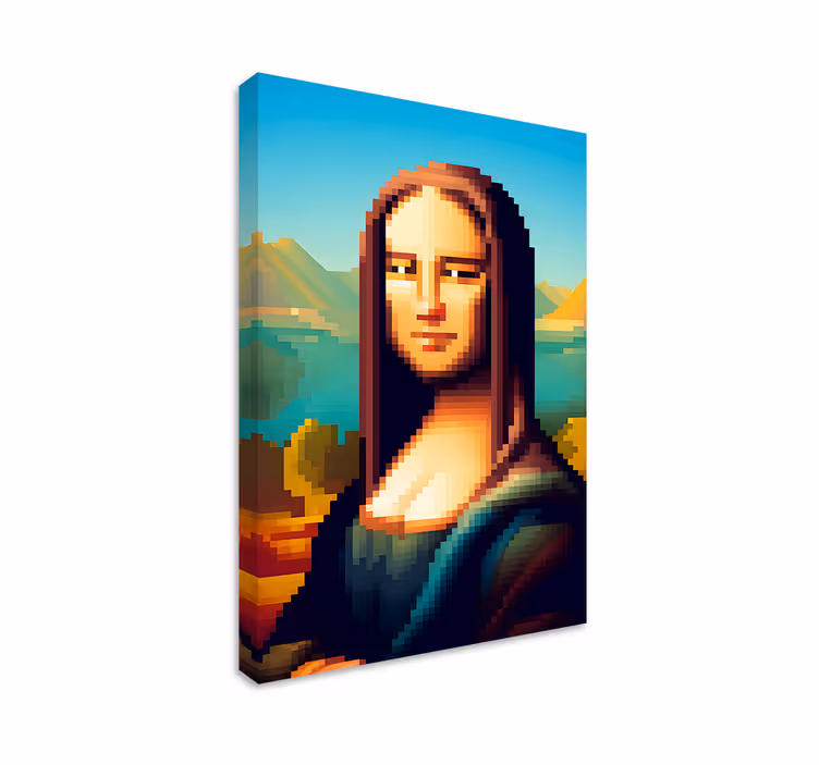 Quadro  arte Gioconda pixelart - TenStickers