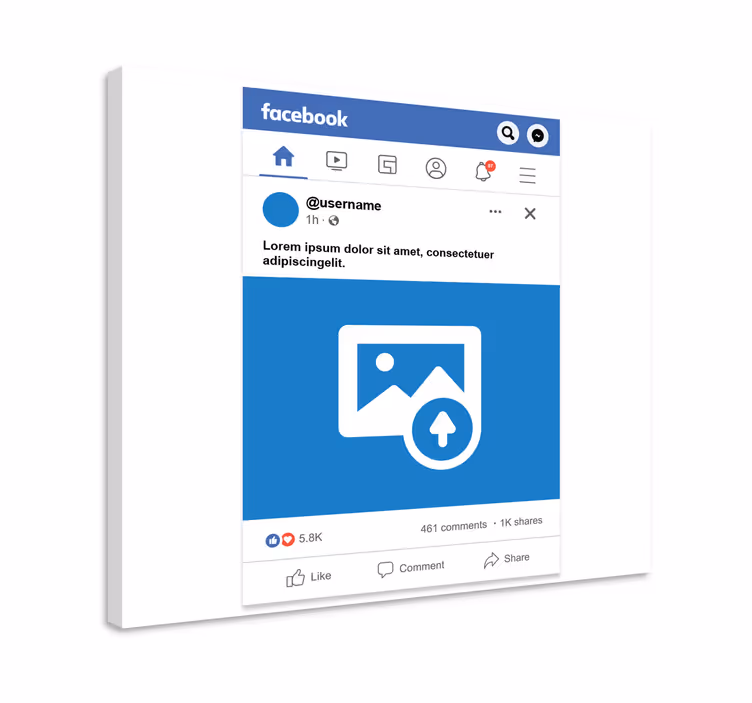 Quadro personalizzabile schermata di facebook - TenStickers
