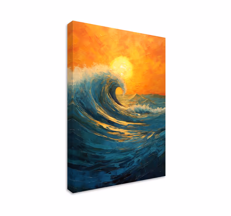 Quadro paesaggio onda dell'alba - TenStickers