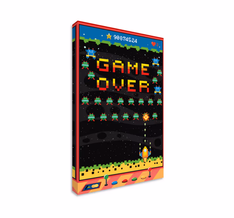 Quadro videogioco schermo arcade a 8 bit - TenStickers