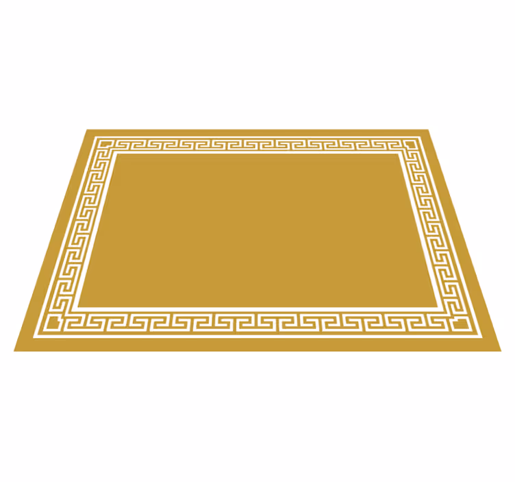 Tappeto vinile giallo design greco - TenStickers