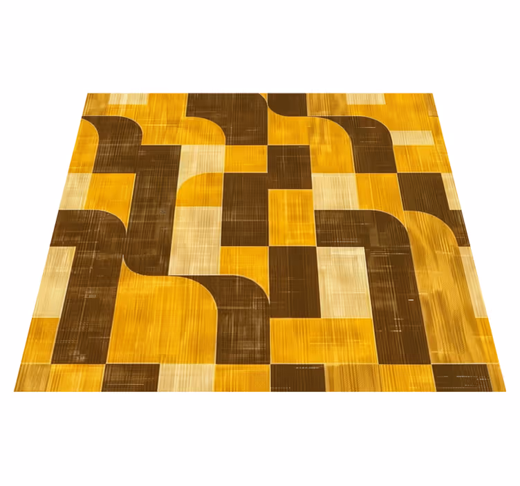 Tappeto vinile giallo stile art déco - TenStickers