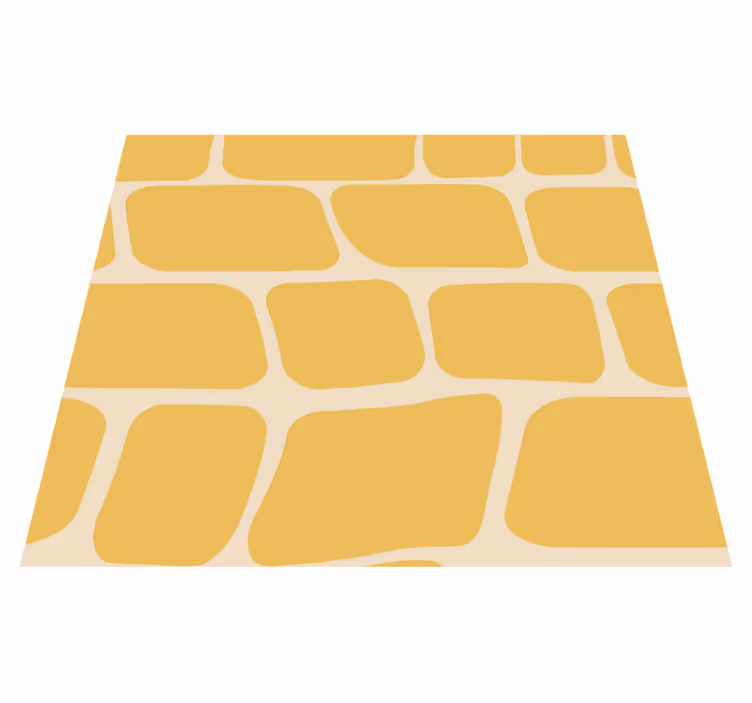 Tappeto vinile giallo modello astratto - TenStickers
