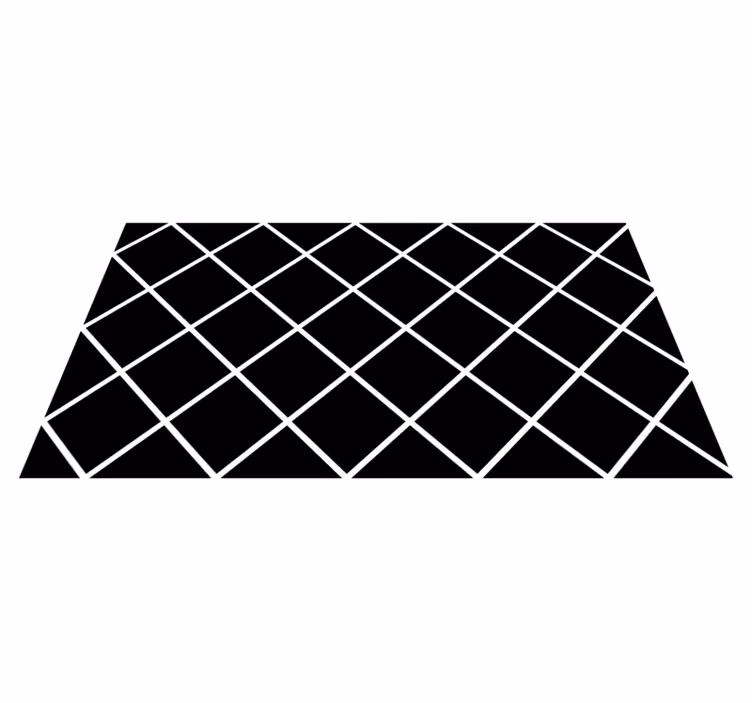 Tappeto vinile nero linee geometriche moderne - TenStickers