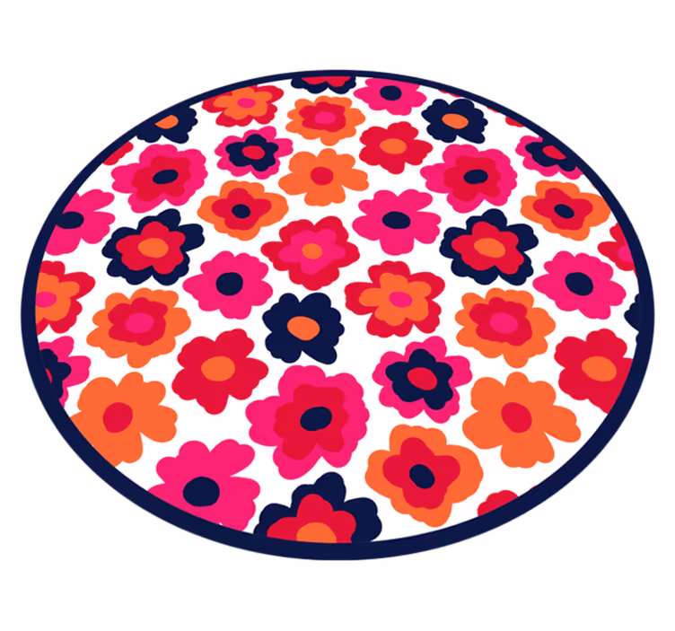 Tappeto vinile fiori papavero rosso - TenStickers