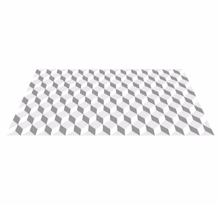 Tappeto pvc cucina cubi grigi - TenStickers