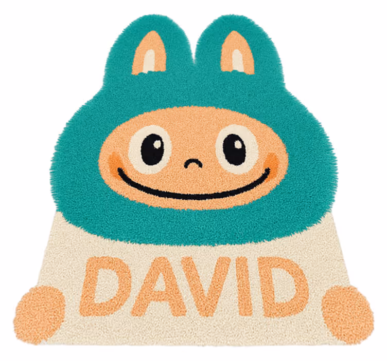 Tappeto vinile per bambini labubu turchese personalizzato - TenStickers