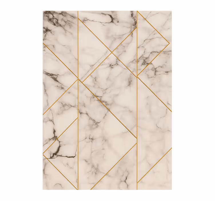 Tappeto vinile effetto marmo design elegante della griglia - TenStickers