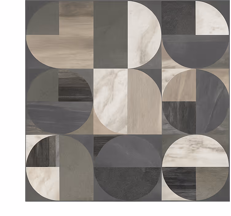 Tappeto vinile effetto marmo modello semicircolare - TenStickers