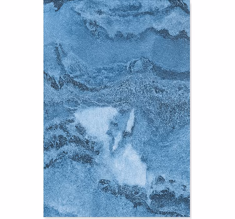 Tappeto vinile effetto marmo trama blu intenso - TenStickers