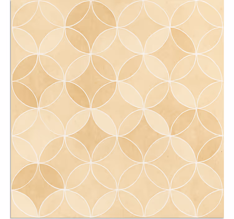 Tappeto vinile sala da pranzo cerchi geometrici sovrapposti - TenStickers