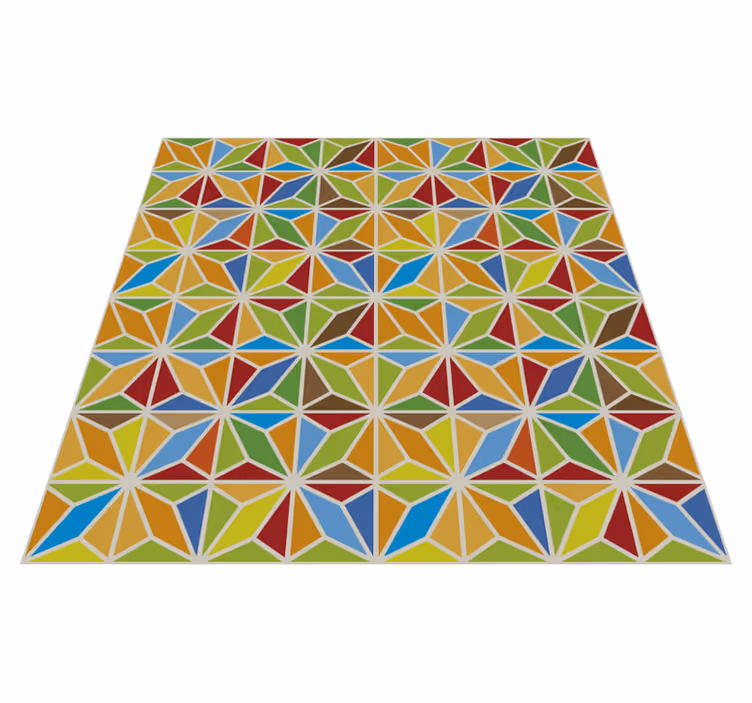 Tappeto vinile sala da pranzo piastrella geometrica - TenStickers