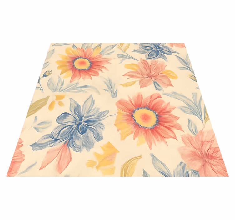 Tappeto pvc cucina esplosione floreale - TenStickers
