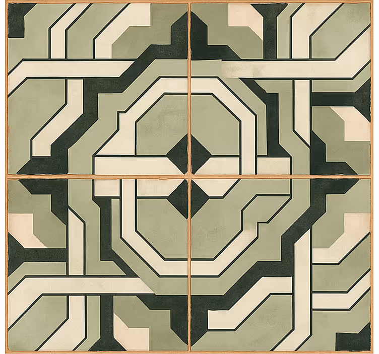 Tappeto vinile sala da pranzo intreccio geometrico marocchino - TenStickers