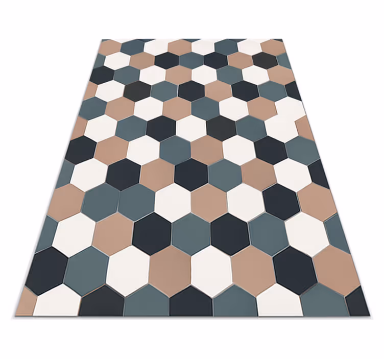 Tappeto pvc cucina piastrelle esagonali moderne - TenStickers