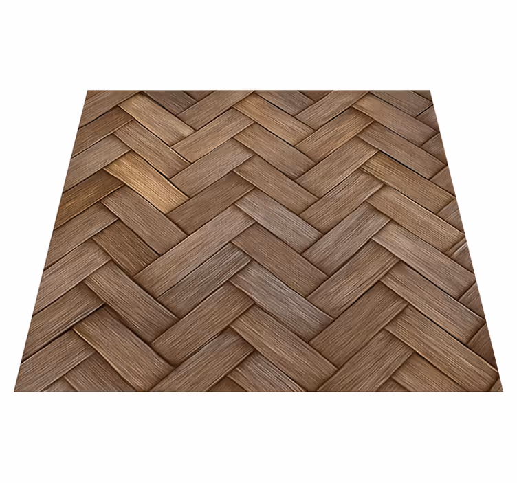Tappeto in vinile soggiorno effetto legno intrecciato - TenStickers
