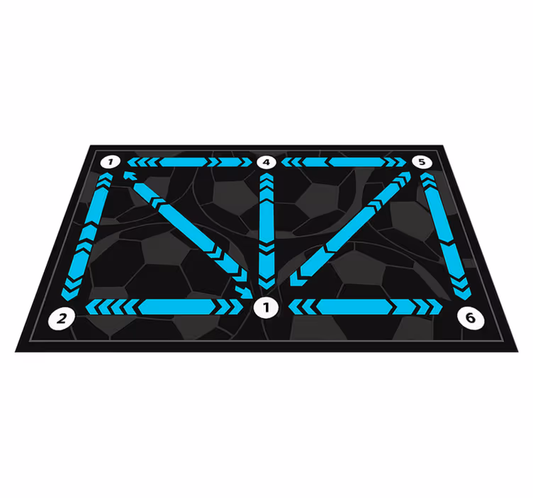 Tappeto vinile giochi allenamento calcio - TenStickers