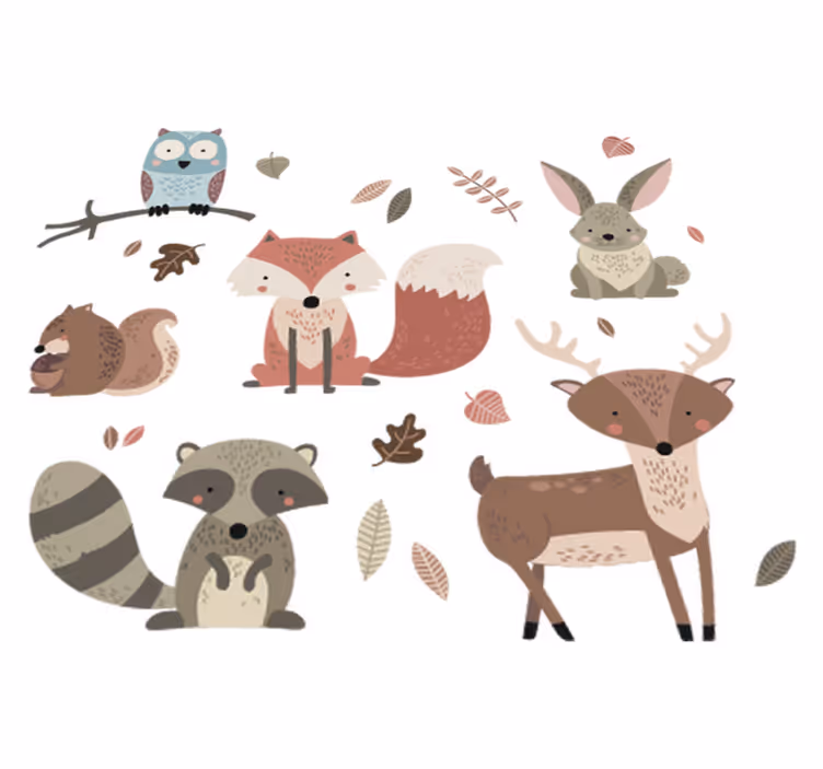 Tappeto vinile animali stile autunnale - TenStickers