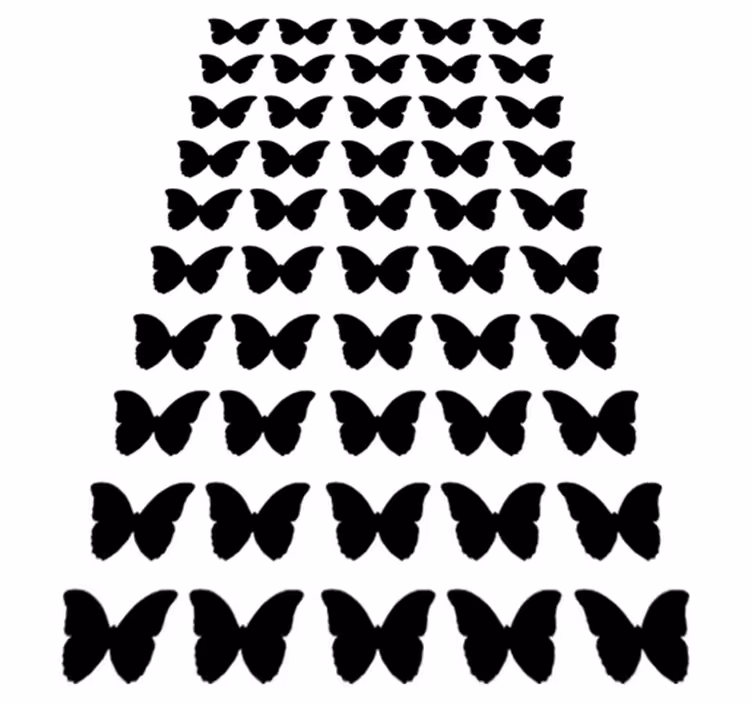 Tappeto vinile animali farfalle nere volanti - TenStickers
