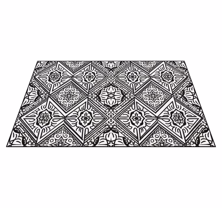 Tappeto pvc cucina contrasto audace kaleidoscopio - TenStickers