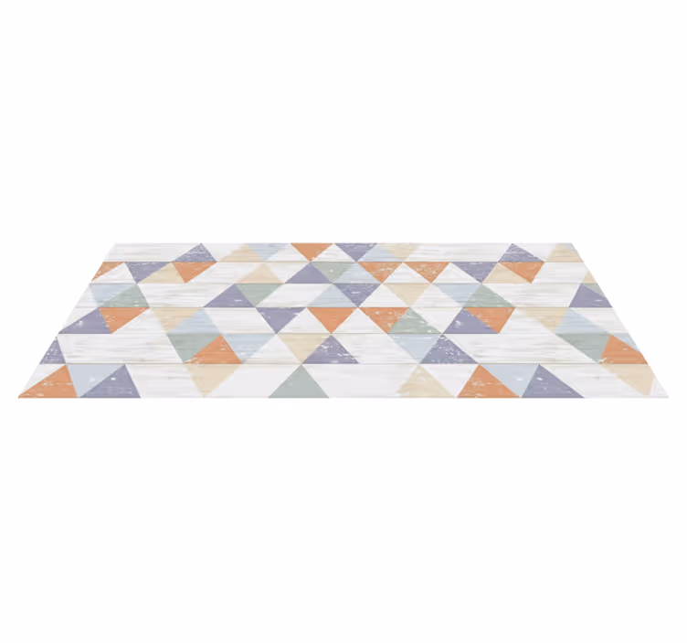 Tappeto pvc cucina triangoli legno pastello - TenStickers