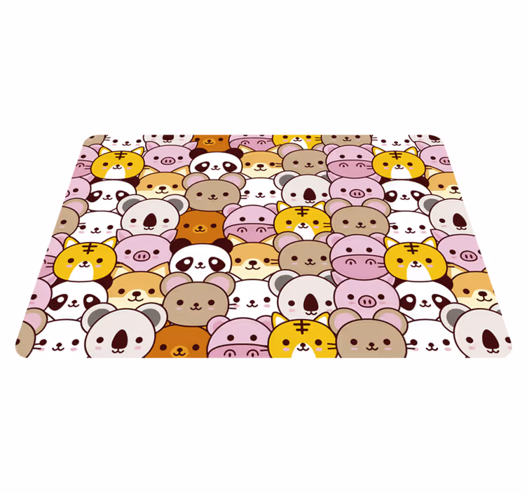 Tappeto vinile animali cuccioli adorabili - TenStickers