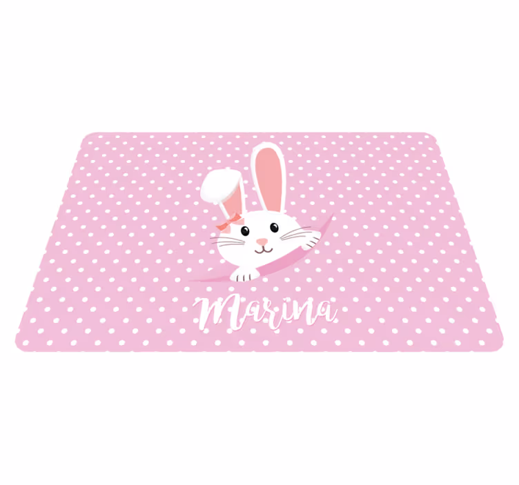 Tappeto vinile animali con coniglietto per bambina - TenStickers