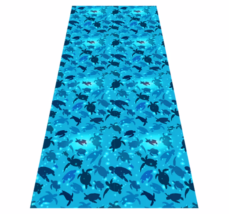 Tappeto vinile animali tartarughe che nuotano - TenStickers